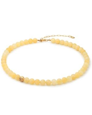 EVA REMENYI Honey Calcite Necklace - Metallic