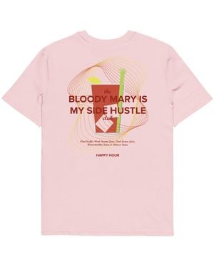 Anchor and Crew Bloody Mary Cocktail Graphic Organic Tee - Pink