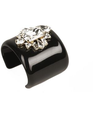 Addicted Neutrals Bracelet Dei Dei Plexiglass With Crystals - Black