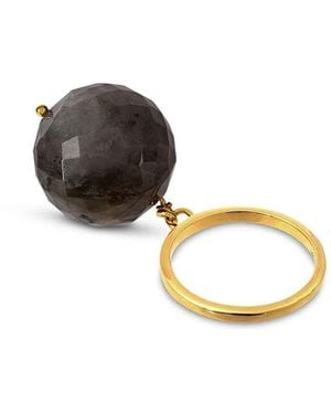 Amadeus Bubble Labradorite Ring - Metallic