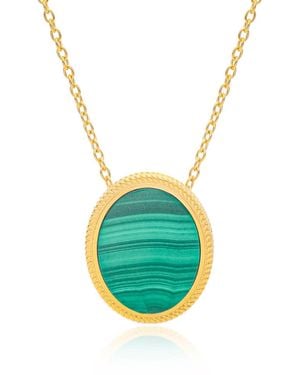 Preeti Sandhu Ara Woven Oval Pendant Chain - Blue