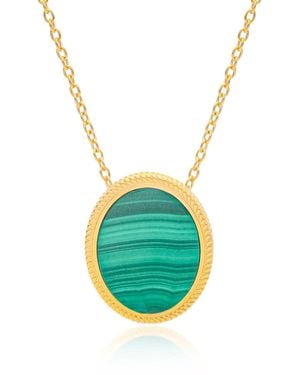 Preeti Sandhu Ara Woven Oval Pendant Chain - Blue