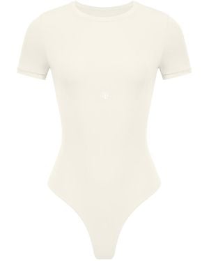 GOD SAVES QUEENS Second Skin T-Shirt Bodysuit Vanilla - White