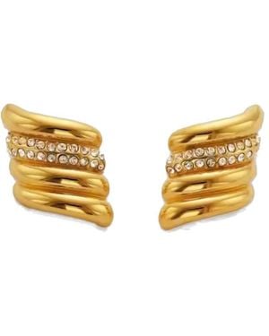 Decolet the label Ripple Hoop Earrings - Metallic