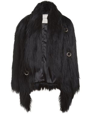 N'Onat King Wrap Vegan Coat - Black