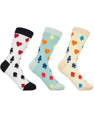 Peper Harow - Made in England Socks Bundle – Royal Flush - White