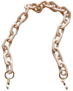 CLOSET REHAB Neutrals Chain Link Short Acrylic Purse Strap - White