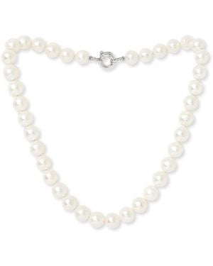 Pearls of the Orient Online Gratia Large Cultured Freshwater Pearl Necklace With Sterling Spring Clasp - White