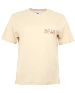 blonde gone rogue Neutrals Roller Coaster Graphic Print T-Shirt, Organic Cotton - Natural