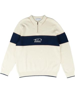 FELLA SWIM Boris Quarter-Zip Jumper - Blue