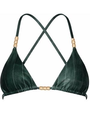 Belletage Swimwear The Mia Bikini Top - Green
