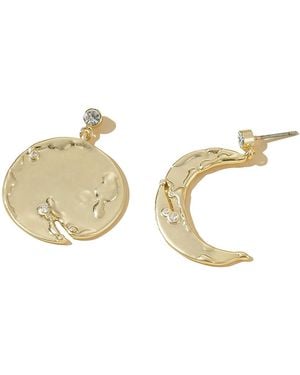 Rare Matters Jewelry Valentines Alluring Sun And Moon Earring Special Card - Metallic