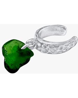 Glassy Palmeskær Ear Cuff - Green