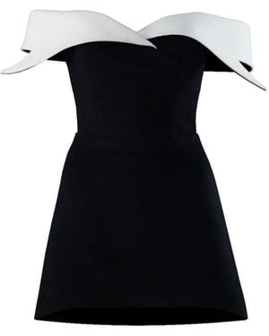 Vestiaire d'un Oiseau Libre Tuxedo Cashmere Mini Dress - Black