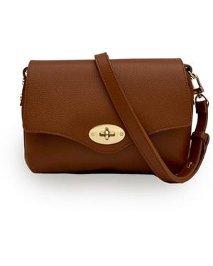 Apatchy London The Maddie Midi Tan Leather Bag - Brown