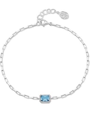 Dower & Hall Topaz Octagon Humbug Paperclip Bracelet - Metallic