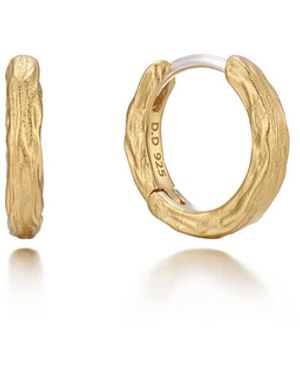 Didier Dubot Sensuelle Raw Textured Hoop Earrings - Metallic