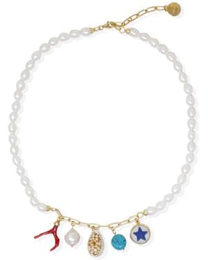 Vintouch Italy Lucky Sea Charm Necklace - White