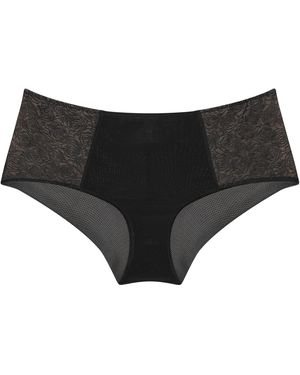 Verdant Intimates Rose Lace Boyshort - Black