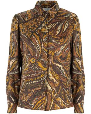 Teodora Milano Lisbona Silk Shirt - Brown
