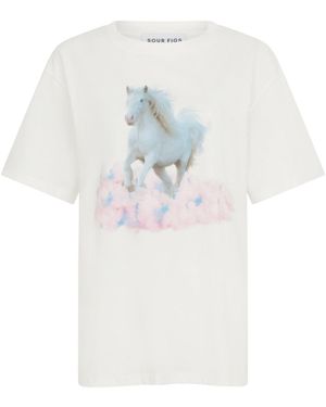 Sour Figs Horse Print T-Shirt - White