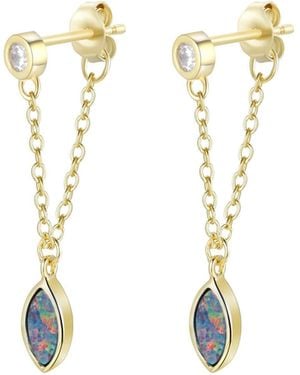 KAMARIA Full Swing Opal Earrings - Metallic
