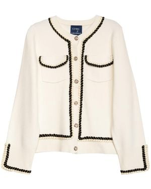 Tantra Spain Sl Knitted Jacket With Front Pockets - Natural