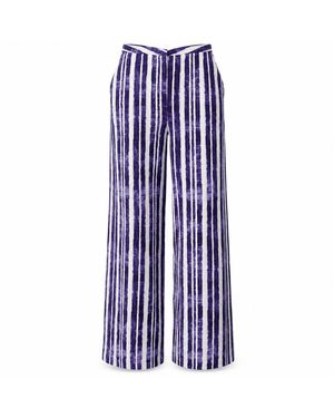 Exquise Aceline Wide Leg Trousers - Blue