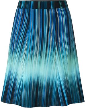 Conquista Print Cloche Skirt - Blue