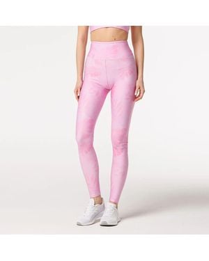 Aloha From Deer Monstera Highwaist Leggings - Pink