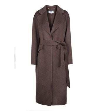 Guards London Kelly Belted Wool Cashmere Long Coat - Natural