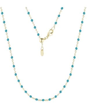 KAMARIA Enamel Beaded Chain Necklace - Metallic