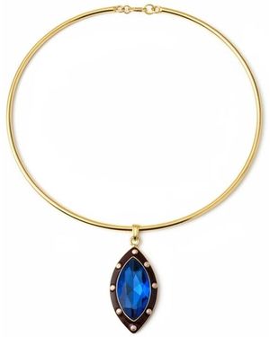 By Virgo Gemma Notte Choker - Blue