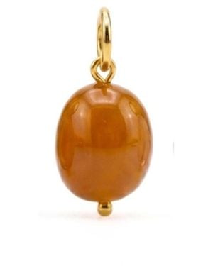 Jaredjamin Carnelian Pebble Necklace Pendant Charm - White