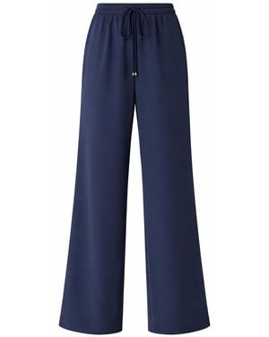 Exquise Regular Fit Drawstring Wide Leg Aura Trousers - Blue