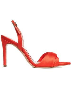 Ginissima Chloe Satin Sandals - Red