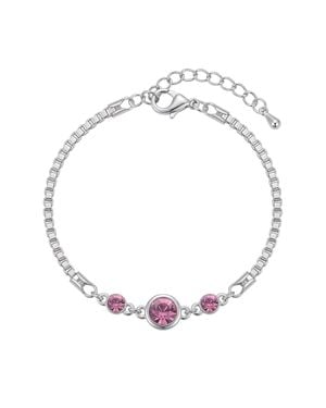 Modenaire Fuchsia Crystal Glitter Bracelet Bangle - Metallic