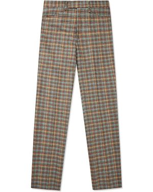 Gresham Blake Blithfield Check Wool Pants - Gray