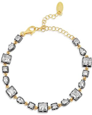 SHYMI Multi Shape Rhodium Bracelet - Metallic