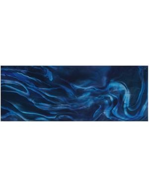 Auguri Water Print Silk Scarf - Blue