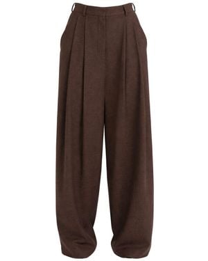 Loom Archives Loom Tailored Barrel Leg Pants - Brown