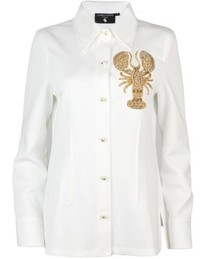 Laines London Laines Couture Embellished Lobster Shirt - White