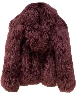 Madeleine Simon Studio Neutrals Burgundy La Crema Coat - Purple