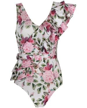 Nur Karaata Lilac Rose Swimsuit - Red