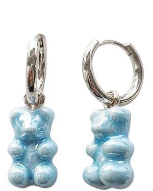POPORCELAIN Baby Porcelain Gummy Bear Earrings, Tone - Blue