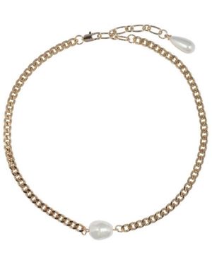 Bermuda Watch Company Annie Apple Cleo Sterling Silver, Gold Vermeil Pearl Pendant Necklace - Metallic