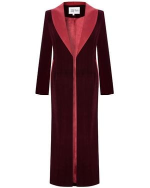 Roqaia Fashion House Burgundy Velvet Noble - Red