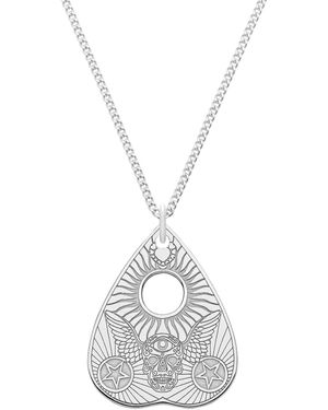 CarterGore Medium Sterling Winged Skull Planchette - Metallic