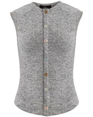 OW Collection Rue Sleeveless Knit Vest - Gray