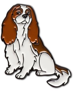 Make Heads Turn Enamel Pin King Charles Spaniel Dog - Brown